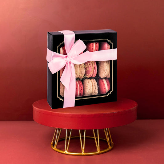 Valentine's Day Box of 12 Pink Blossom Macarons