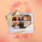 IWD Assorted Macarons & Flowers Gift Box (5 pieces)